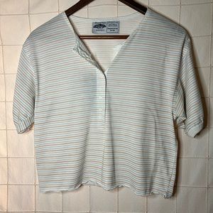 Cropped striped shirt